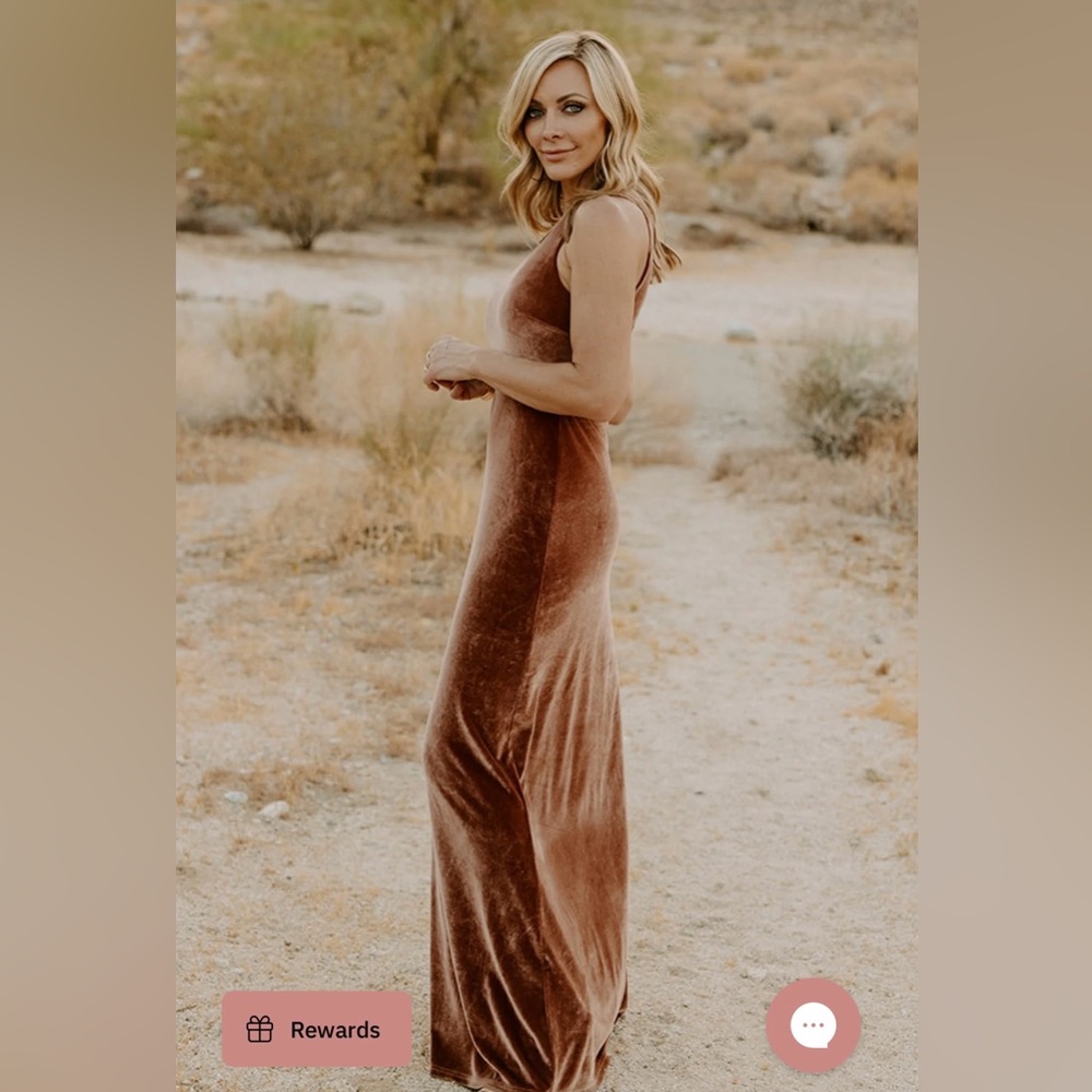 Baltic Born Tatiana One-Shoulder Maxi Dress in Bronze - Picture 2 of 5